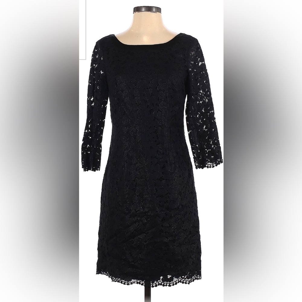 Lilly Pulitzer Lace Shift Dress - Black - Size 4